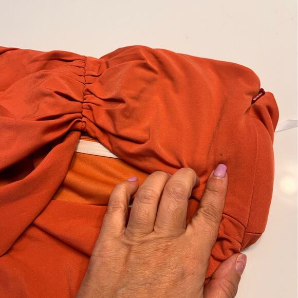 NWT Katie May Amber Cutout Maxi Gown in Rust Sz XS MSRP $250 - Picture 4 of 14